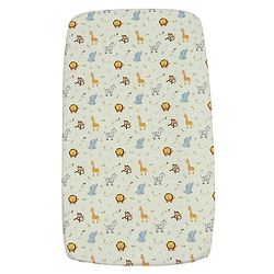 Babyhug Premium Cotton Head Support Bumper with Fitted Sheet for Cradle - Jungle Safari Theme