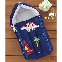 Babyhug Sleeping Bag Dino Print - Navy Blue