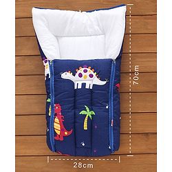 Babyhug Sleeping Bag Dino Print - Navy Blue