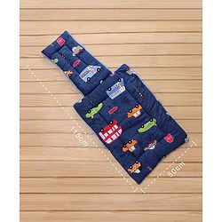 Babyhug Sleeping Bag Cars Print - Navy Blue