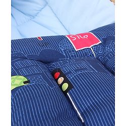 Babyhug Sleeping Bag Cars Print - Navy Blue