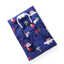 Babyhug Cotton Bedding Set Dino Print - Navy