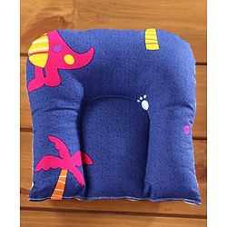 Babyhug Cotton Bedding Set with Mosquito Net Dino Kingdom Print - Navy Blue