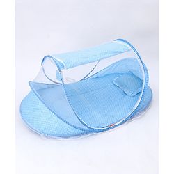 Babyhug Portable Mosquito Net with Matress  - Blue