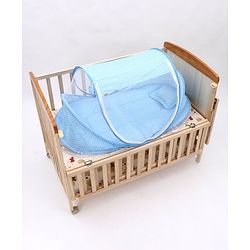 Babyhug Portable Mosquito Net with Matress  - Blue