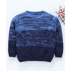 Babyhug Full Sleeves Sweater Team 10 Patch - Blue