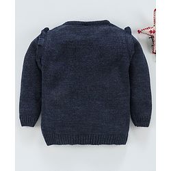 Babyhug Full Sleeves Sweater Dancing Print - Navy Blue