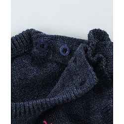 Babyhug Full Sleeves Sweater Dancing Print - Navy Blue