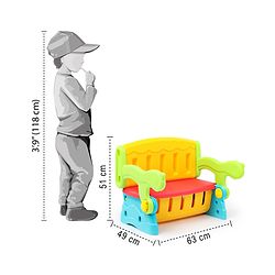 Babyhug Multifunction Chair Cum Study Table - Multicolor| Easy to Assemble| Light Weight| Indoor & Outdoor Use