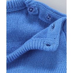 Babyhug Full Sleeves Sweater Kitty Embroidered - Blue