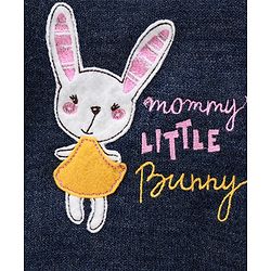 Babyhug Full Sleeves Sweater Bunny Patch - Navy Blue