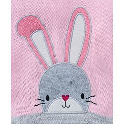 Babyhug Full Sleeves Winter Wear Sweater Bunny Patch - Pink
