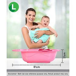 Babyhug Large Baby Bath Tub Cartoon Print - Pink