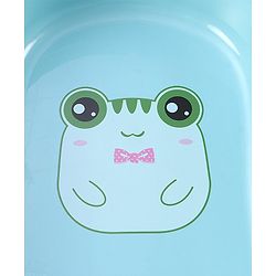 Babyhug Large Bath Tub with Bath Sling Smiley Print with Drainage Cap - Blue