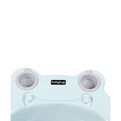 Babyhug Large Bath Tub with Bath Sling Smiley Print with Drainage Cap - Blue
