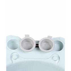 Babyhug Large Bath Tub with Bath Sling Smiley Print with Drainage Cap - Blue