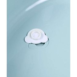 Babyhug Large Bath Tub with Bath Sling Smiley Print with Drainage Cap - Blue