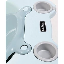 Babyhug Large Bath Tub with Bath Sling Smiley Print with Drainage Cap - Blue