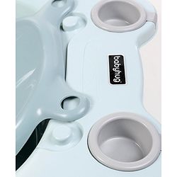 Babyhug Large Bath Tub with Bath Sling Smiley Print with Drainage Cap - Blue