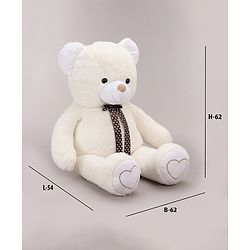 Babyhug Plush Teddy Bear Soft Toy for Kids|Huggable Stuffed Toy|Enhances Imagination & Emotional Growth|Perfect for Snuggles, Playtime & Gifting|BIS Certified|Height-91 cm|Off white