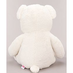 Babyhug Plush Teddy Bear Soft Toy for Kids|Huggable Stuffed Toy|Enhances Imagination & Emotional Growth|Perfect for Snuggles, Playtime & Gifting|BIS Certified|Height-91 cm|Off white