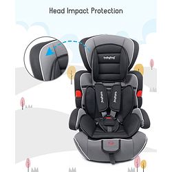 Babyhug Safe Journey Forward Facing Car Seat - Level of Headrest adjustment  - 11 Black