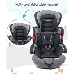 Babyhug Safe Journey Forward Facing Car Seat - Level of Headrest adjustment  - 11 Black