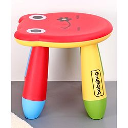 Babyhug Small Size Stool Frog Design - Red| Easy to Assemble| Step Stool| Bathroom Stool| Indoor & Outdoor Use