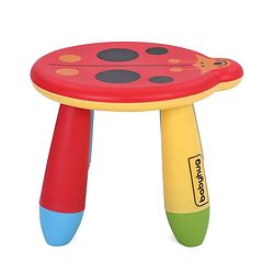Babyhug Lightweight Stool Ladybug Design - Red Multicolor| Easy to Assemble| Step Stool| Bathroom Stool| Indoor & Outdoor Use