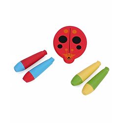 Babyhug Lightweight Stool Ladybug Design - Red Multicolor| Easy to Assemble| Step Stool| Bathroom Stool| Indoor & Outdoor Use