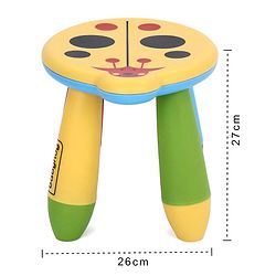 Babyhug Stool Ladybug Design - Yellow Multicolor| Easy to Assemble| Step Stool| Bathroom Stool| Indoor & Outdoor Use