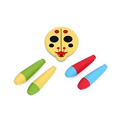 Babyhug Stool Ladybug Design - Yellow Multicolor| Easy to Assemble| Step Stool| Bathroom Stool| Indoor & Outdoor Use