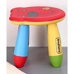 Babyhug Small Size Stool Bear Design - Red| Easy to Assemble| Step Stool| Bathroom Stool| Indoor & Outdoor Use