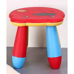 Babyhug Small Size Stool Bear Design - Red| Easy to Assemble| Step Stool| Bathroom Stool| Indoor & Outdoor Use