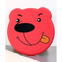 Babyhug Small Size Stool Bear Design - Red| Easy to Assemble| Step Stool| Bathroom Stool| Indoor & Outdoor Use