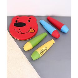 Babyhug Small Size Stool Bear Design - Red| Easy to Assemble| Step Stool| Bathroom Stool| Indoor & Outdoor Use
