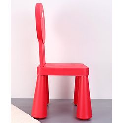 Babyhug Chair with Comfortable Back Rest - Red| Strong & Durable Chair| Indoor & Outdoor Use| Home & Classroom| Easy to Assemble