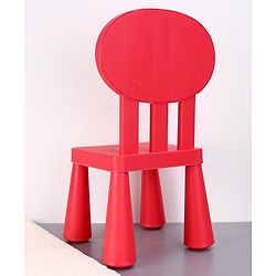 Babyhug Chair with Comfortable Back Rest - Red| Strong & Durable Chair| Indoor & Outdoor Use| Home & Classroom| Easy to Assemble