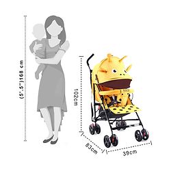 Babyhug Lil Giffee Baby Stroller - Yellow