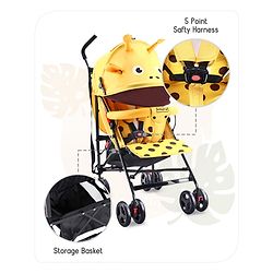 Babyhug Lil Giffee Baby Stroller - Yellow