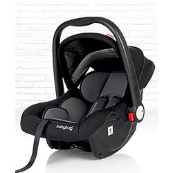 Babyhug Amber Car Seat Cum Carry Cot With Rocking Base with 1 Year Warranty - Black Grey