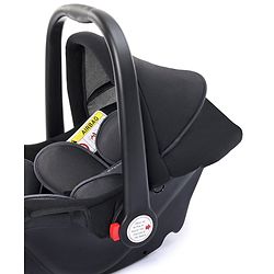 Babyhug Amber Car Seat Cum Carry Cot With Rocking Base with 1 Year Warranty - Black Grey