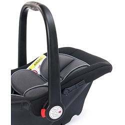 Babyhug Amber Car Seat Cum Carry Cot With Rocking Base with 1 Year Warranty - Black Grey