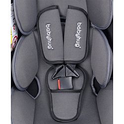 Babyhug Amber Car Seat Cum Carry Cot With Rocking Base with 1 Year Warranty - Black Grey