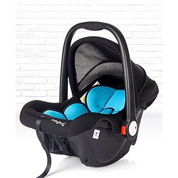 Babyhug Amber Car Seat Cum Carry Cot With Rocking Base with 1 Year Warranty - Black Blue