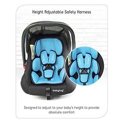 Babyhug Amber Car Seat Cum Carry Cot With Rocking Base with 1 Year Warranty - Black Blue