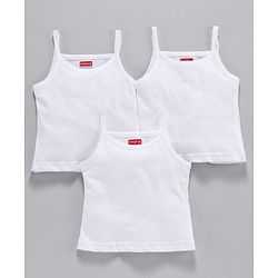Babyhug 100% Cotton Slips Pack of 3 - White