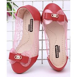 Cute Walk by Babyhug Bellies Bow Applique Embellished - Red