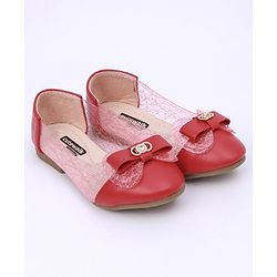 Cute Walk by Babyhug Bellies Bow Applique Embellished - Red