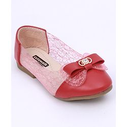 Cute Walk by Babyhug Bellies Bow Applique Embellished - Red